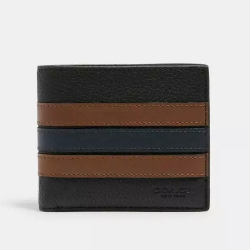 Coach 3-in-1 Leather Varsity Stripe Wallet